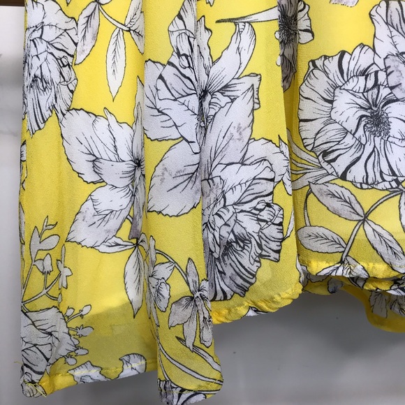 SOLD Seed Heritage Yellow Floral Tie Dress 8 - Picture 9 of 16